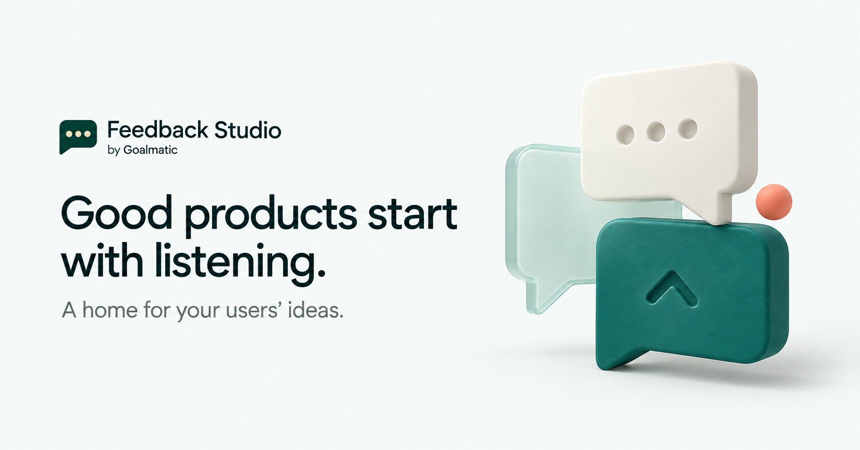Feedback Studio illustrated cover: good products start with listening.